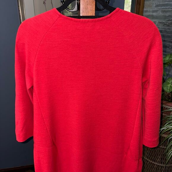 Marimekko RELLETYS Red Wool Blend 3/4 Sleeve A-Line Knee-Length Dress Size XS - Picture 11 of 12